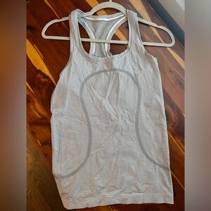 Lululemon Black/White Stripe Tank